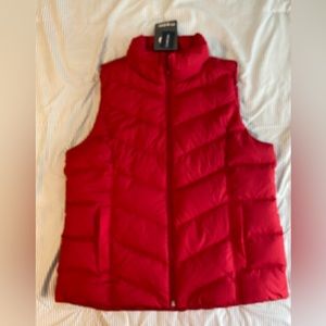 Red down vest